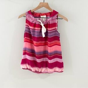 Loft Pink Stripe Tank Size Small Petite